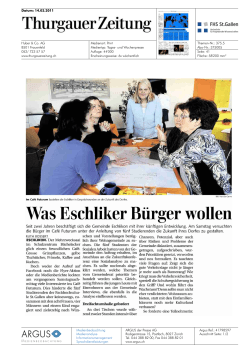 Was Eschliker Bürger wollen - FHS St.Gallen