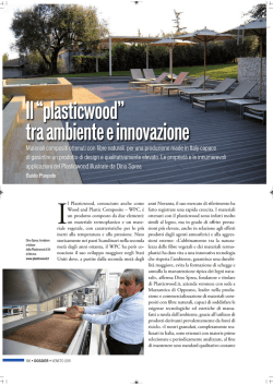Il &ldquo;plasticwood&rdquo; tra ambiente e innovazione