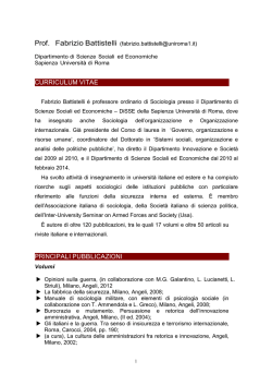 Download CV e pubblicazioni - Dipartimento di Scienze Sociali ed