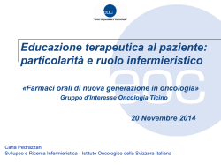 Educazione terapeutica al paziente: particolarit&agrave; e ruolo infermieristico