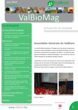 ValBioMag - juin 2014