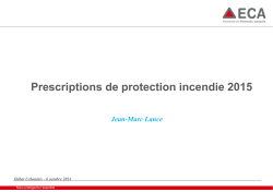 Prescriptions de protection incendie 2015 Jean