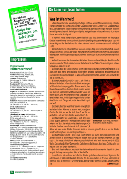 Dir kann nur Jesus helfen Impressum Was ist Wahrheit?