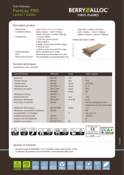 Infos Techniques Pureloc Pro