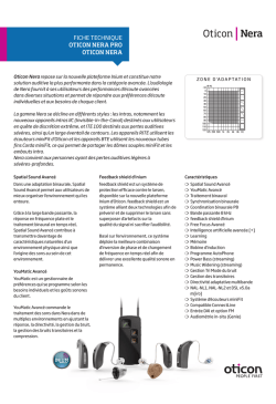 Fiche technique OTICON Nera PrO OTICON Nera