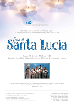 festa di festa di - Swedish Swiss Chamber of Commerce
