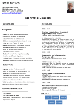 DIRECTEUR MAGASIN