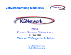 2004 Was wir 2004 gemacht haben Vollversammlung - Kyopo.com