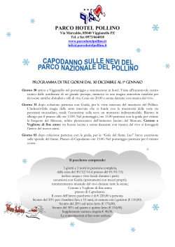 capodanno 2015 - Parco Hotel Pollino