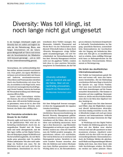 diversity: Was toll klingt, ist noch lange nicht gut umgesetzt