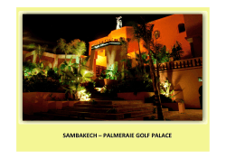 SAMBAKECH – PALMERAIE GOLF PALACE