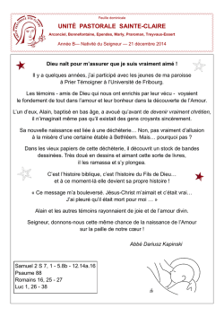 feuille dominicale du 21 d&eacute;cembre2S