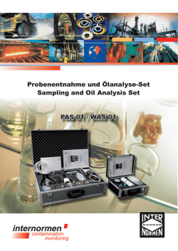 Probenentnahme und Ölanalyse-Set Sampling - Royal Hydraulics