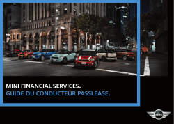 mini financial services. guide du conducteur passlease.