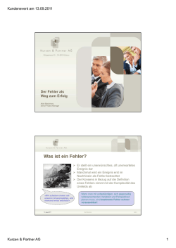 Was ist ein Fehler? - Kurzen & Partner