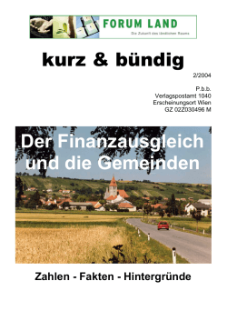 Was ist der Finanzausgleich - Österreichischer Bauernbund