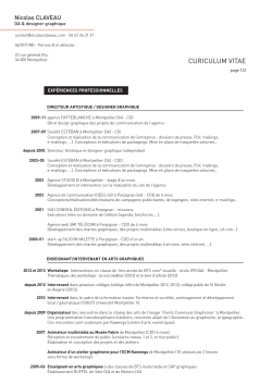 CV (document PDF) - Nicolas Claveau