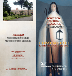 teresianum pontificia facoltà teologica pontificio istituto di spiritualità