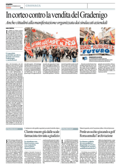 In corteo contro la vendita del Gradenigo