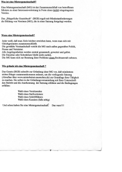 Informationen zur Gr&uuml;ndung einer Mietergemeinschaft