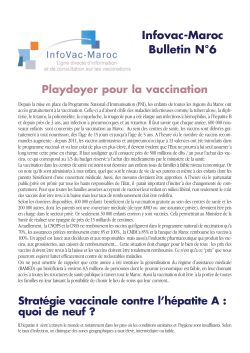 Infovac-Maroc Bulletin N°6