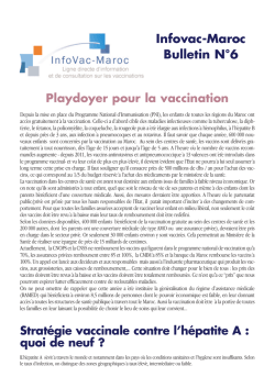 Infovac-Maroc Bulletin N&deg;6