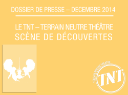 Dossier de presse - Terrain Neutre Th&eacute;&acirc;tre
