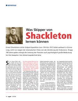 Was Skipper von lernen können - Mythos Shackleton