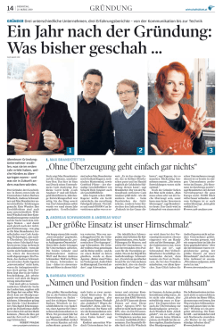 Ein Jahr nach der Gr&uuml;ndung: Was bisher geschah - funkelrot