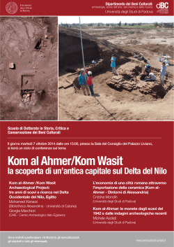 Kom al Ahmer/Kom Wasit - Dipartimento dei Beni Culturali