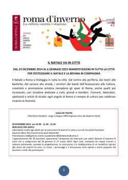 Il Natale va in Citt&agrave;