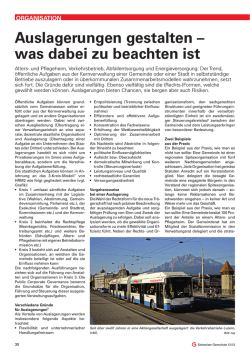 Auslagerungen gestalten – was dabei zu beachten ist