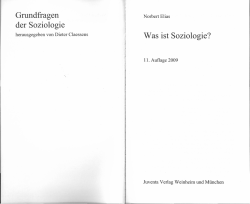 Grundfragen der Soziologie Was ist Soziologie?