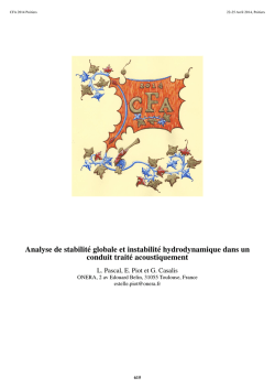 Analyse de stabilité globale et instabilité hydrodynamique dans un