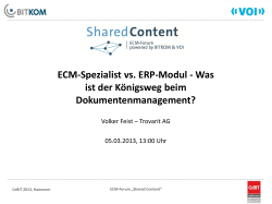 ECM-Spezialist vs. ERP-Modul - Was ist der - ECM Navigator