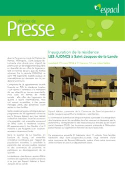 Inauguration de la r&eacute;sidence