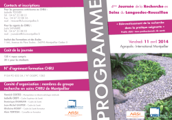 Voir le programme - CHU Montpellier