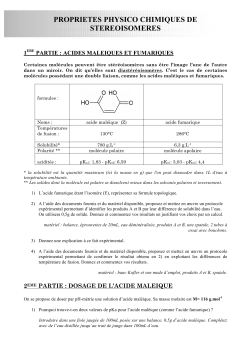 proprietes physico chimiques de stereoisomeres