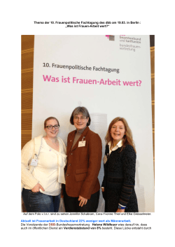 10. Frauenpolitische Fachtagung des dbb in Berlin - vbba