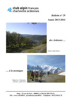 Bulletin 2014 - Club Alpin Français Charleville Ardennes
