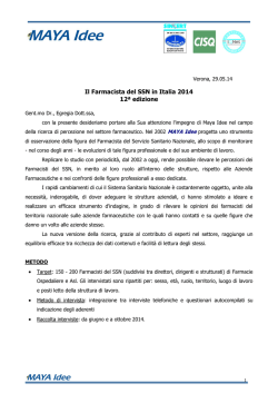 Il Farmacista del SSN in Italia 2014 12&ordf; edizione