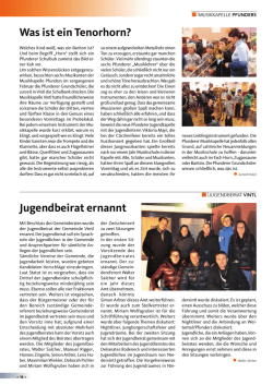 Jugendbeirat ernannt Was ist ein Tenorhorn? - Musikkapelle Pfunders
