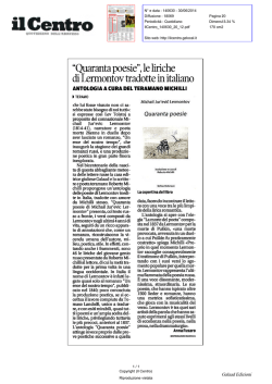 Il Centro 30 giugno 2014