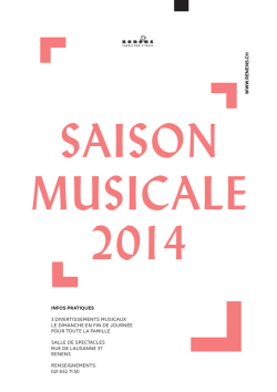 INFOS pratiques 3 DIVERTISSEMENTS MUSICAUX LE