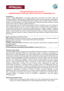 job description dettagliata