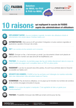 10 raisons de choisir Faxbis
