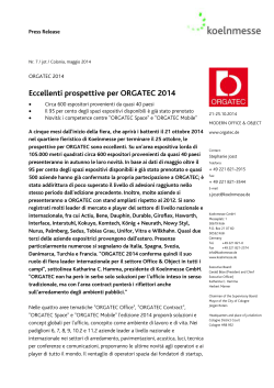 Eccellenti prospettive per ORGATEC 2014