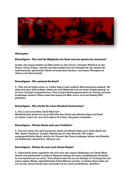 Philosopher Krawallgeier - Wer sind die Mitglieder der Band und