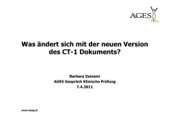Was ändert sich mit der neuen Version des CT-1 Dokuments? - BASG