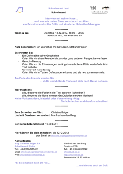 Interview mit meiner Nase&hellip; &hellip; und was mir meine Sinne sonst noch